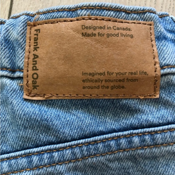 Frank and Oak High Rise Tapered Light Wash Jeans Size 27 - Picture 5 of 10